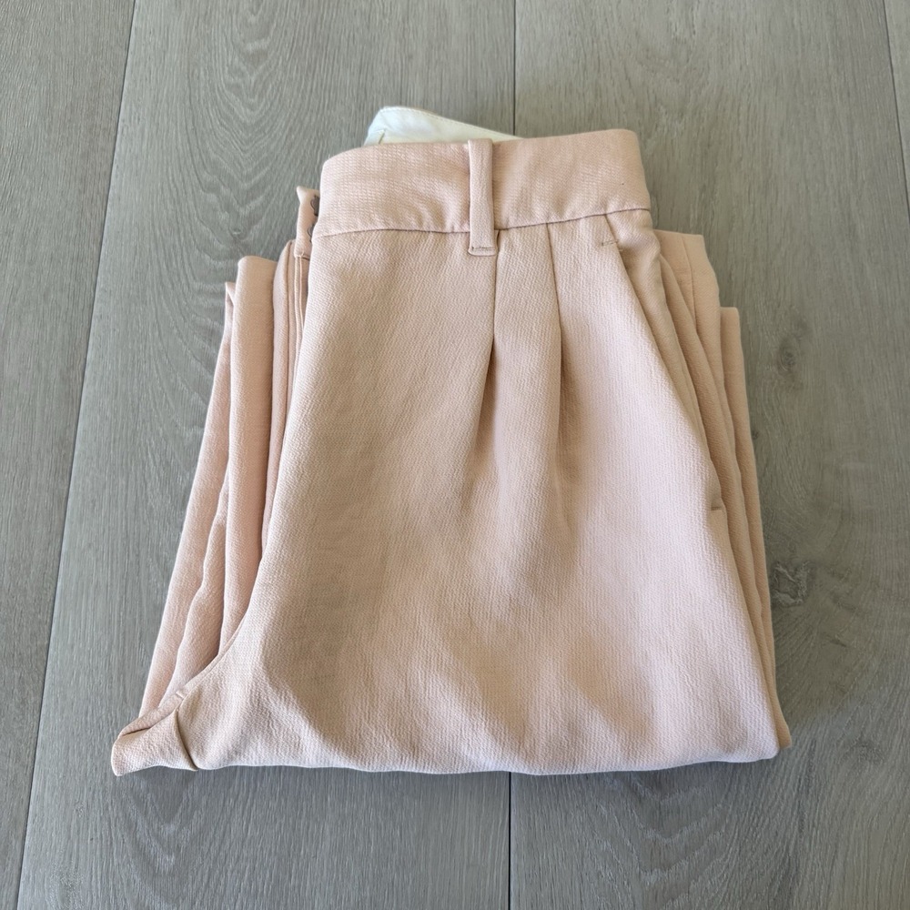 Wilfred Aritzia The Effortless Pant Womens Size O Pink Wide Leg Dress Trousers